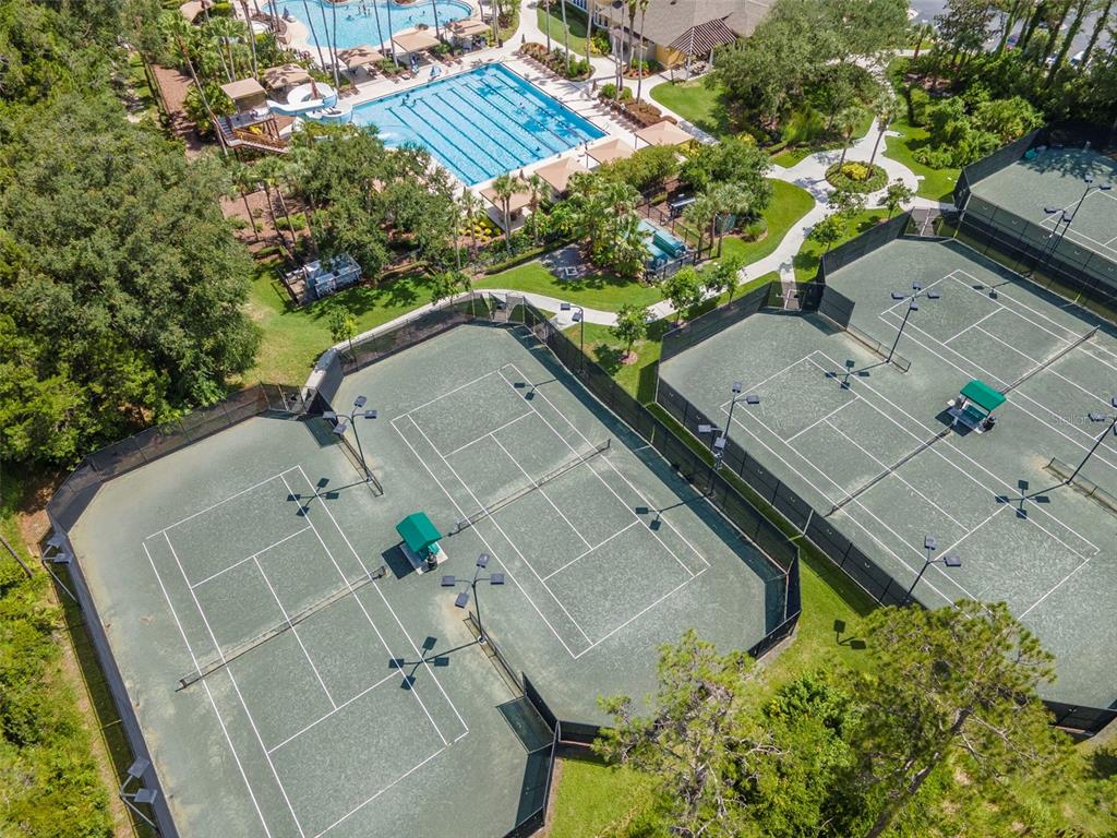 4527 Scarlet Loop Wesley Chapel, FL 33544 - Photo 47 of 57 an aerial view of a house with a yard and trees
