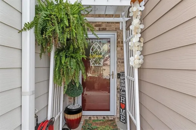 a view of a potted plants next to a wall