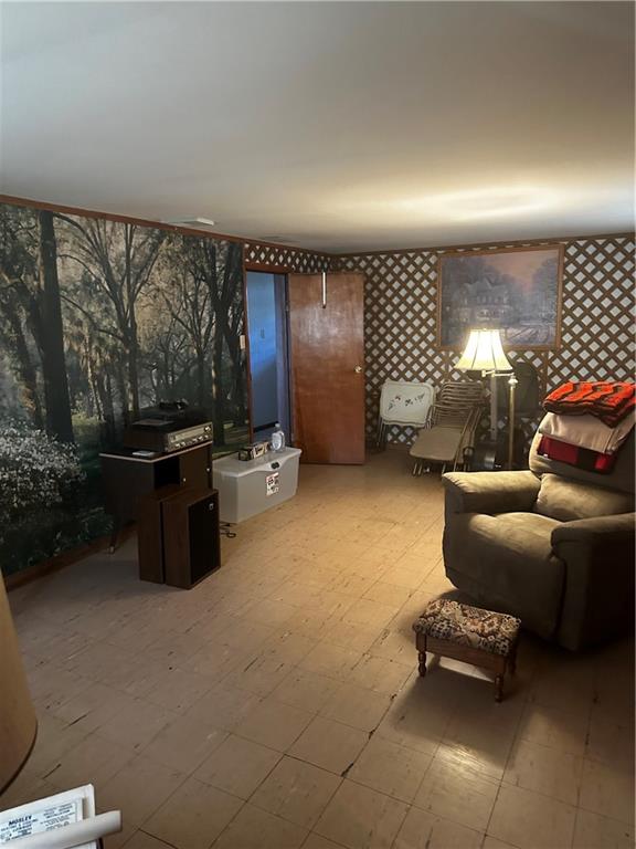 4076 Seneca Road Sharpsville, PA 16150 - Photo 15 of 15 a living room with furniture and a floor to ceiling window