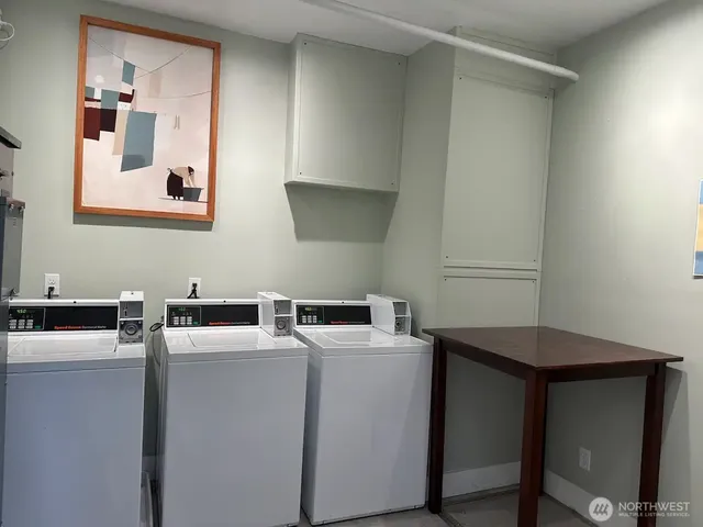 a room with storage and utility