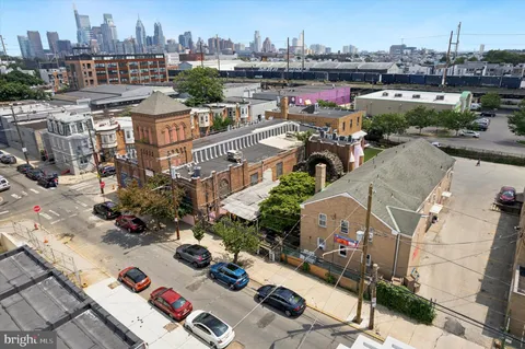 an aerial view of a city