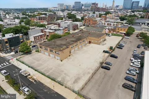 an aerial view of a city