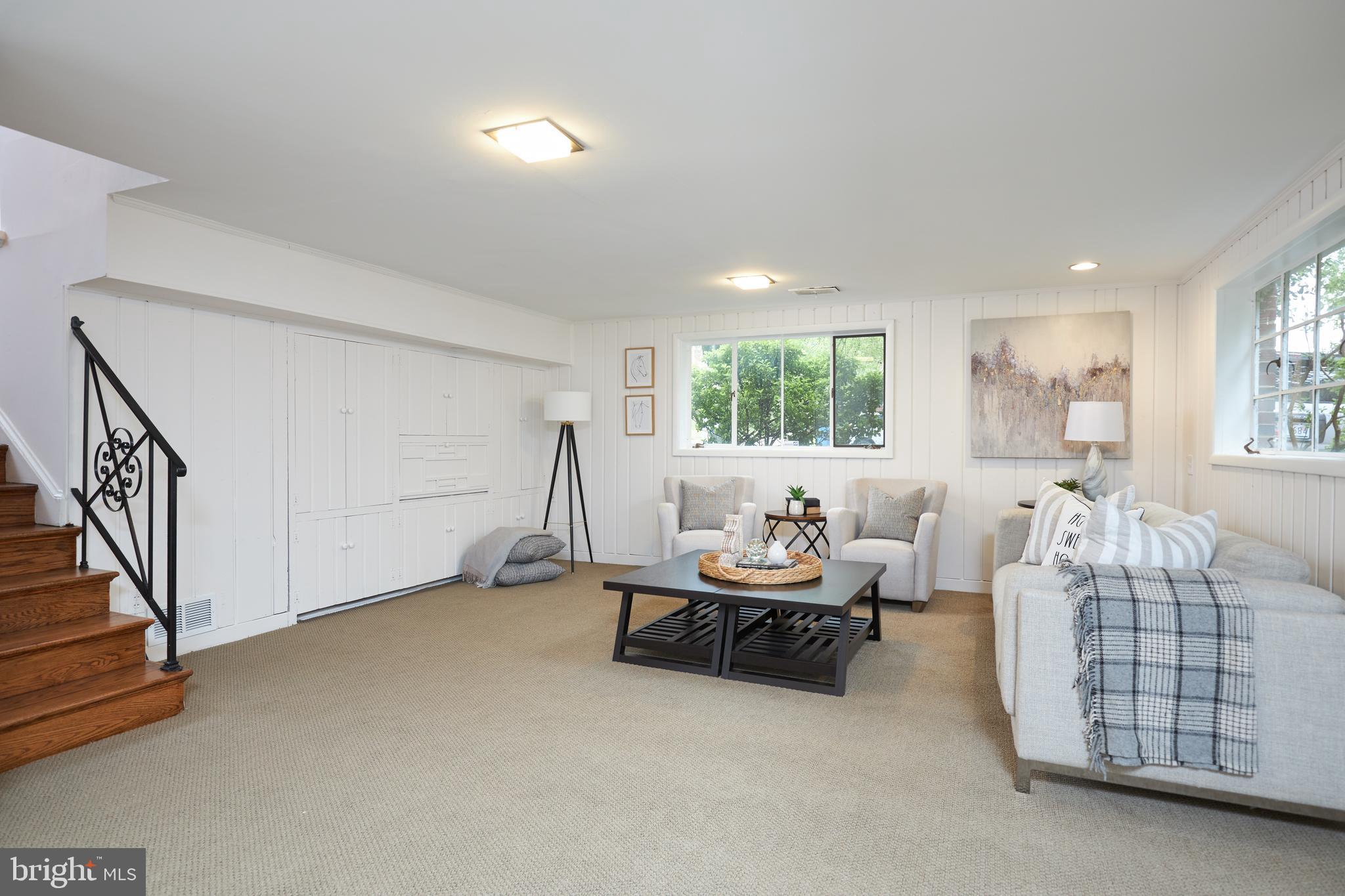2408 Harmon Road Silver Spring, MD 20902 - Photo 28 of 38 Family room w/original built-ins (lower level)