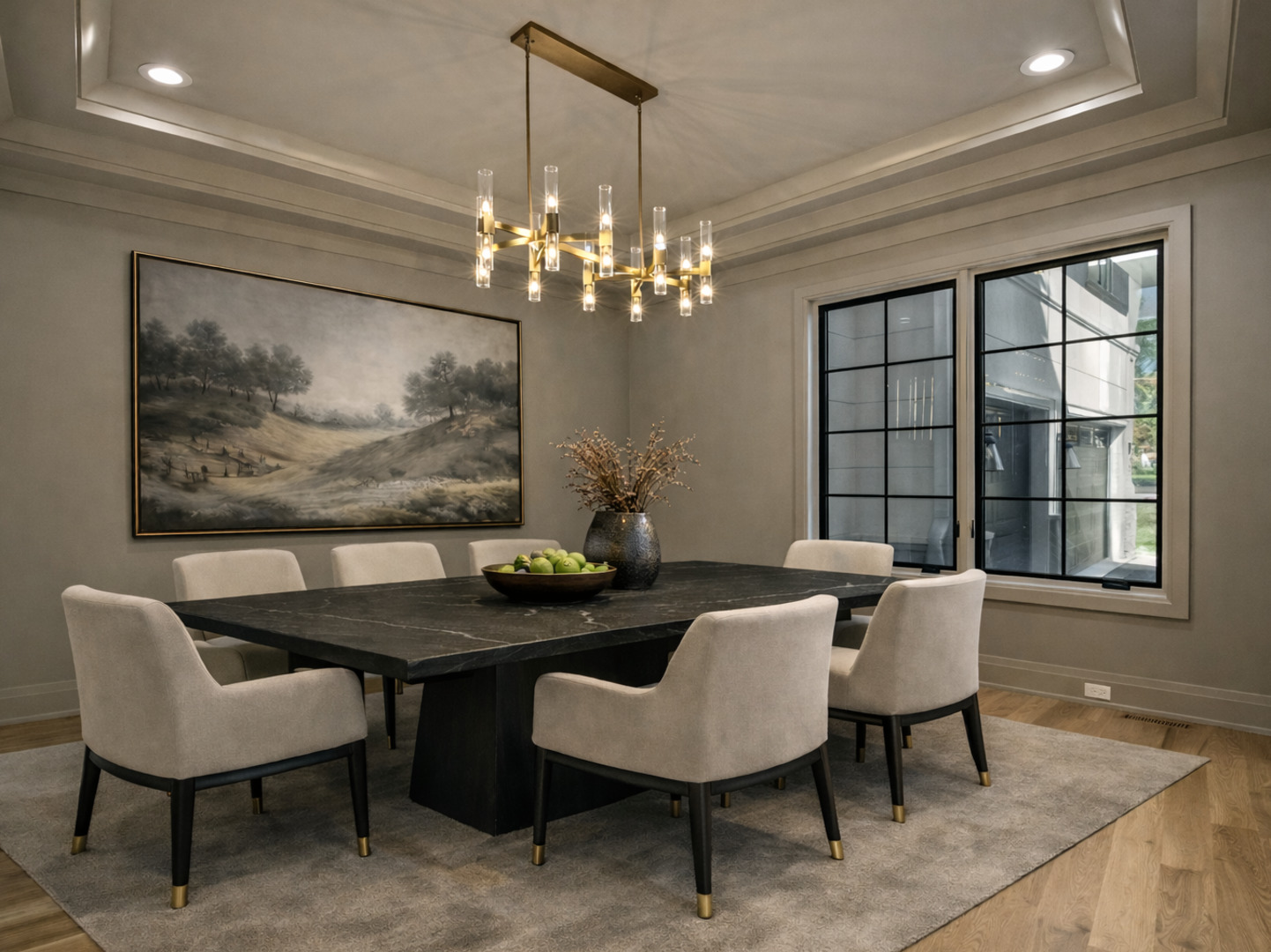 1851 Oakwood Road Northbrook, IL 60062 - Photo 3 of 15 a view of a dining room with furniture a chandelier and window