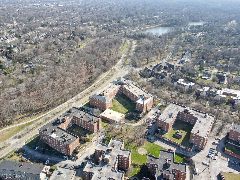 13800 Fairhill Road, Unit 203 Cleveland, OH 44120 - Photo 26 of 28 Alternate aerial view of building featuring Lower Shaker Lake.