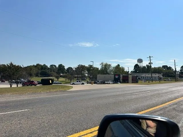 a view of street with houses