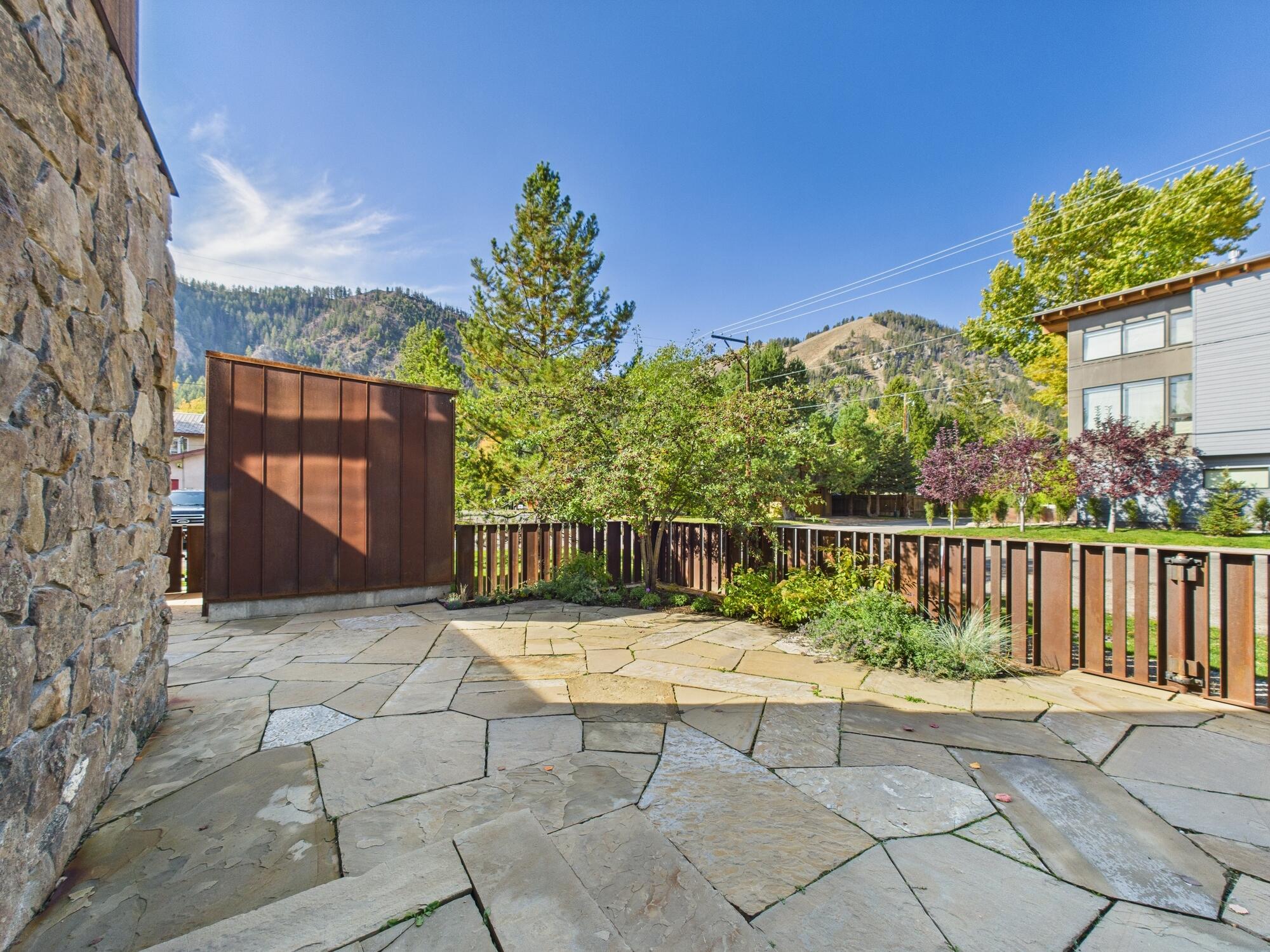 300 6th Street West, Unit B Ketchum, ID 83340 - Photo 26 of 30 Front Patio Fenced Courtyard