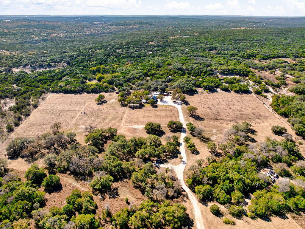 25711 Hamilton Pool Road Round Mountain, TX 78663 - Photo 25 of 40 an aerial view of residential houses with outdoor space and trees
