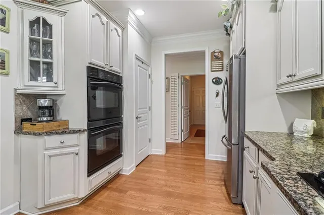 a bedroom with a bed and a closet