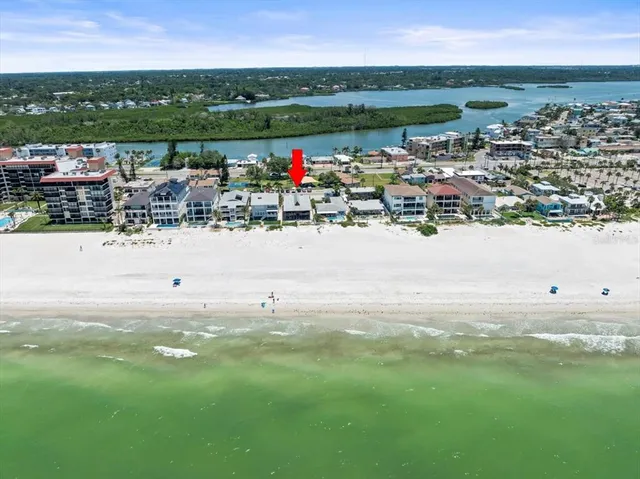 a view of a lake with a city