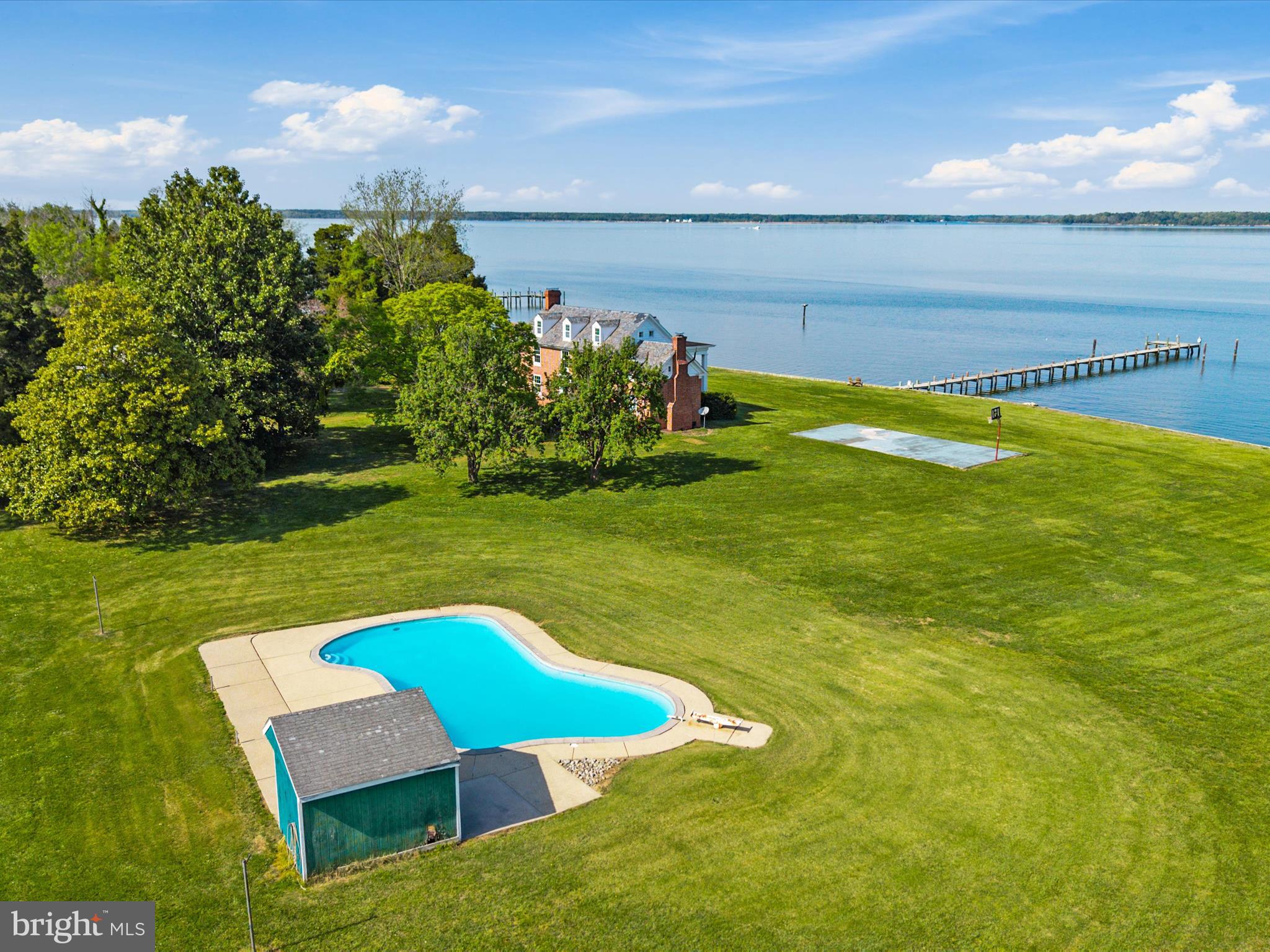 5917 Horns Point Road Cambridge, MD 21613 - Photo 79 of 107 Main House Pool/Basketball Court