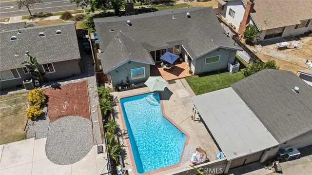 an aerial view of multiple house