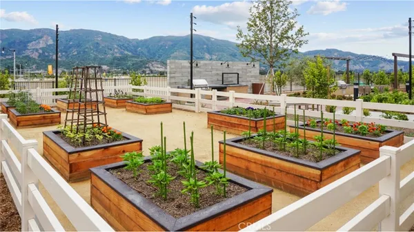 a outdoor view with a sitting space