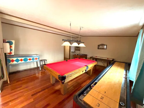 a room with furniture and a table