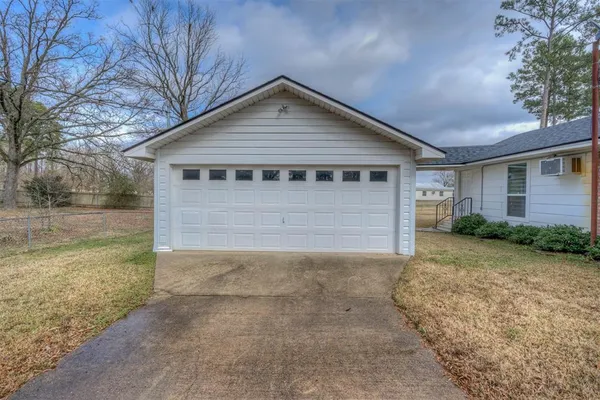 a view of backyard of house