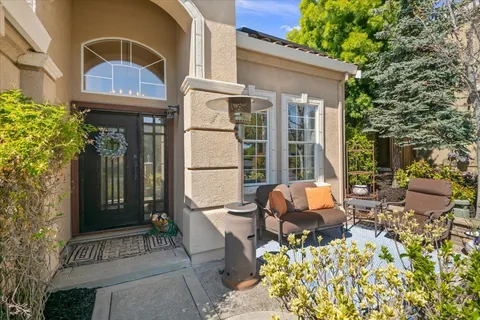 a view of an outdoor sitting space