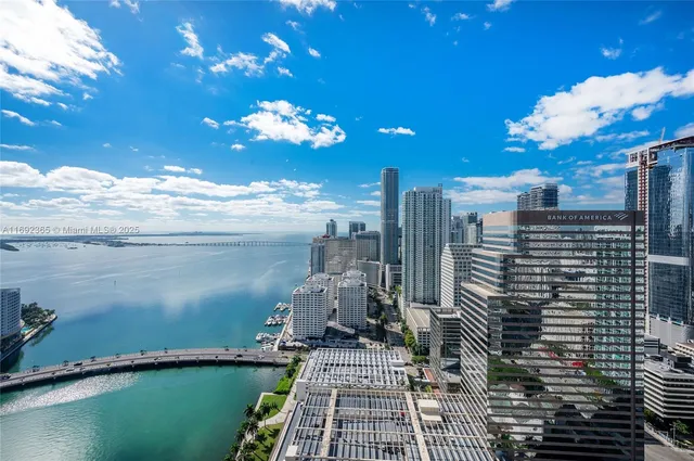 a view of a city with tall buildings