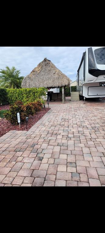 a view of an outdoor space and deck