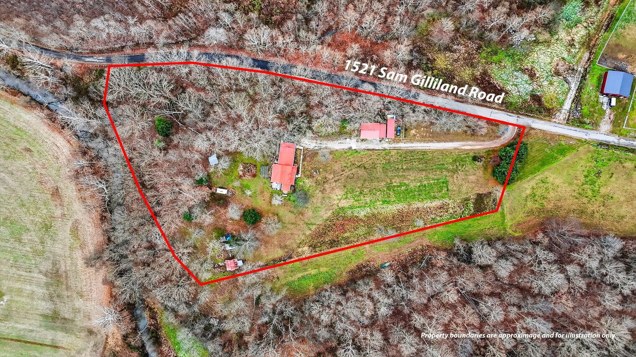 1521 Sam Gilliland Road Oak Hill, OH 45656 - Photo 2 of 53 1521 Sam Gilliland Rd Property Outline