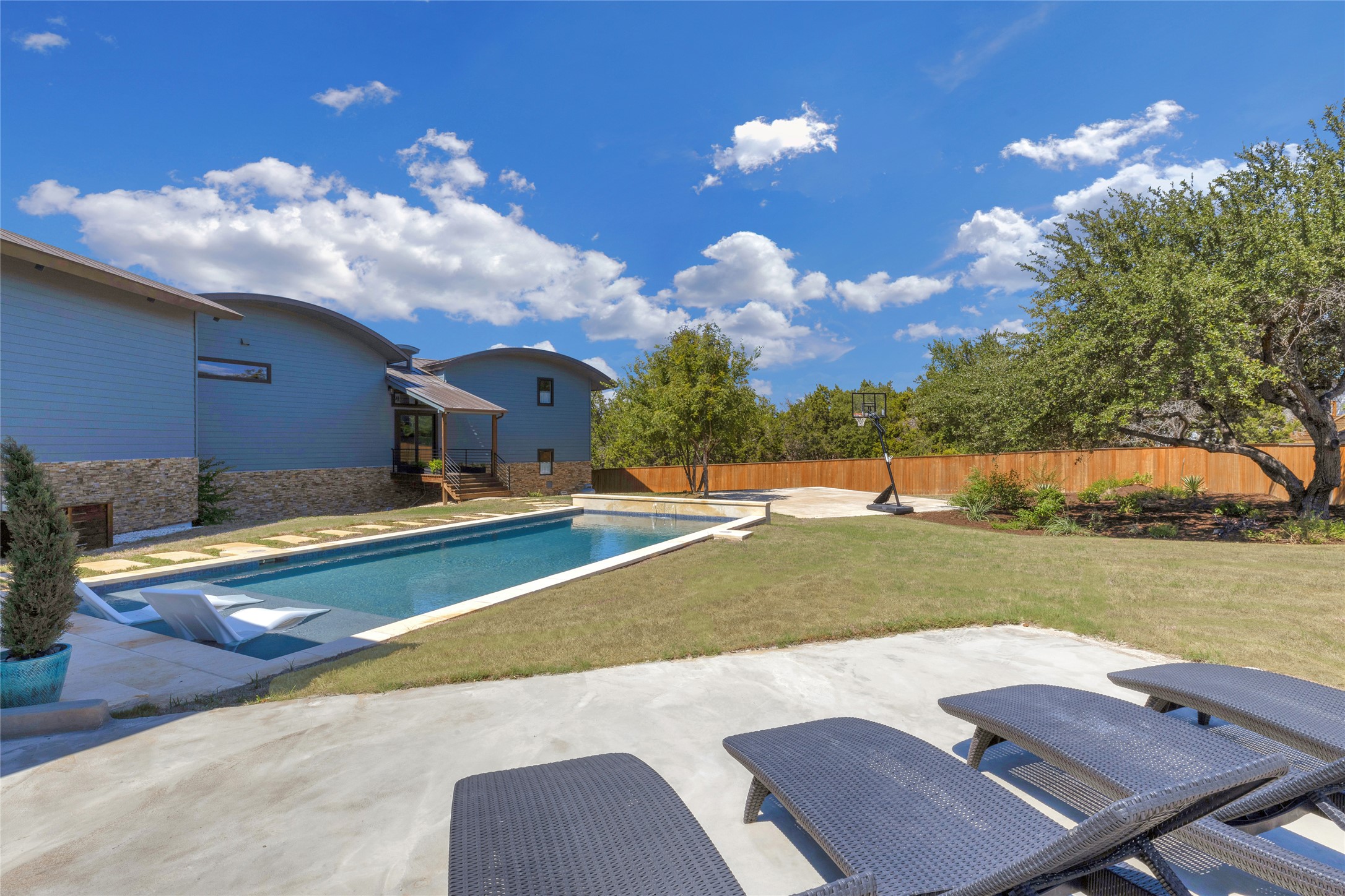4227 Eck Lane Austin, TX 78734 - Photo 29 of 30 View of swimming pool with a fenced backyard and a patio area
