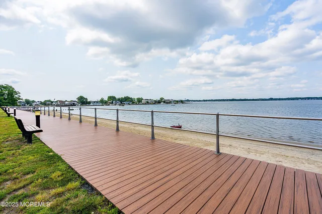a view of a park with swings