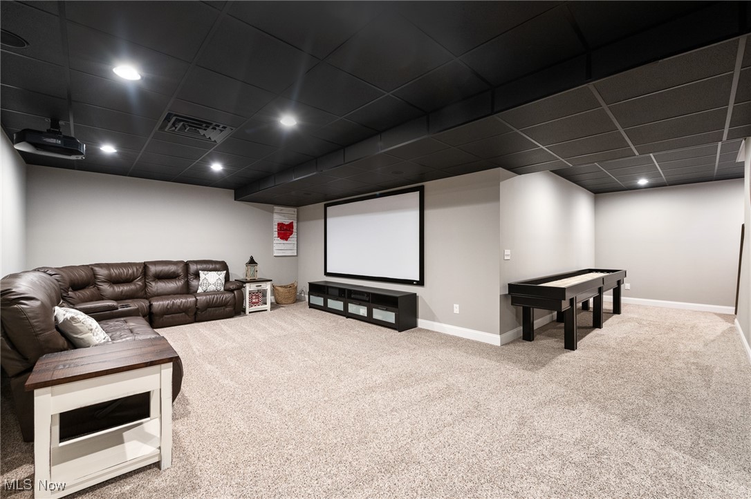 3124 Huntcliffe Road Northeast Canton, OH 44721 - Photo 25 of 35 Cinema room with carpet floors