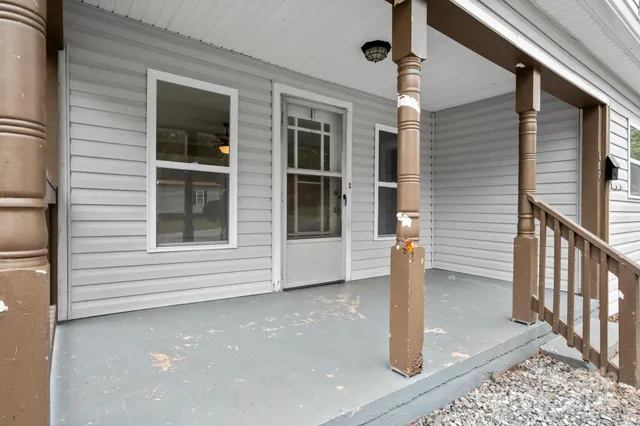 a view of a entryway door front of house
