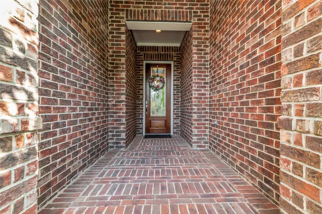 a front view of a house with a door
