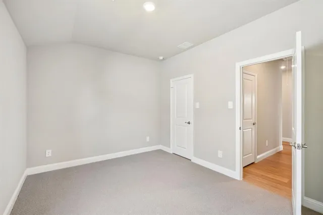 wooden floor and closet in a room