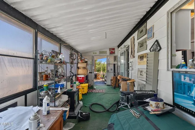 a room with furniture