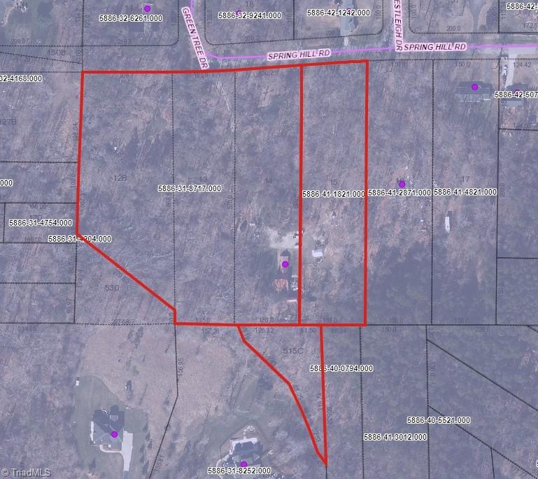 7198 Spring Hill Road Lewisville, NC 27023 - Photo 42 of 42 Approximate boundary lines shown for reference and illustration purposes only
