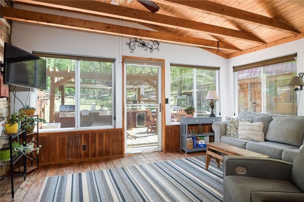 7198 Spring Hill Road Lewisville, NC 27023 - Photo 5 of 42 Sunroom adjoins outdoor living space