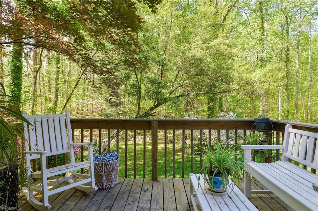 7198 Spring Hill Road Lewisville, NC 27023 - Photo 9 of 42 Back deck, a quiet spot to start or end your day