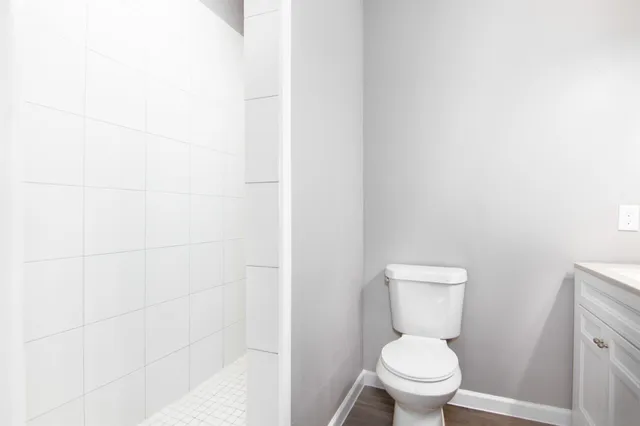 a a bathroom with a toilet