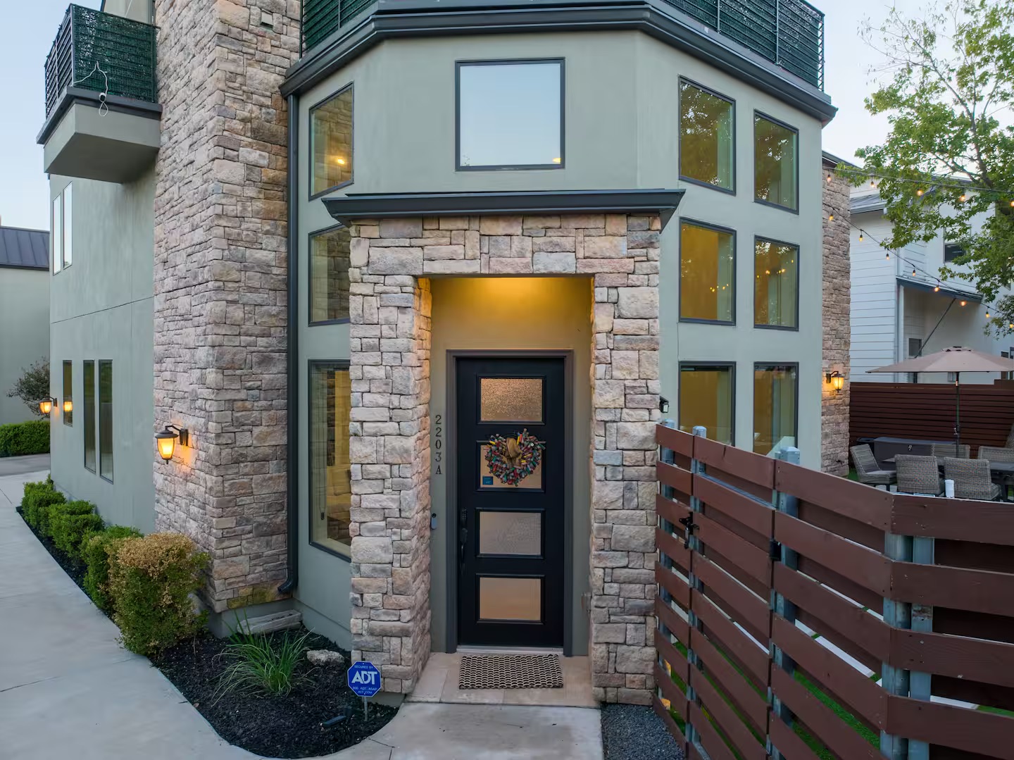 2203 Thornton Road, Unit A Austin, TX 78704 - Photo 22 of 22 Entrance to property with stone siding and stucco siding