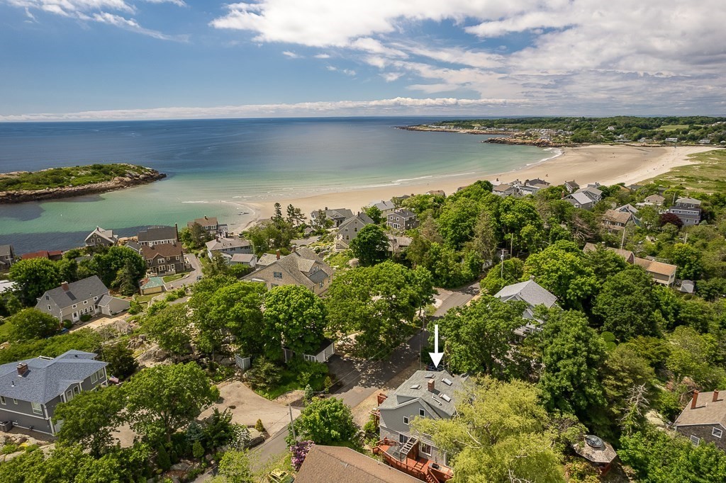a view of a lake with a houses