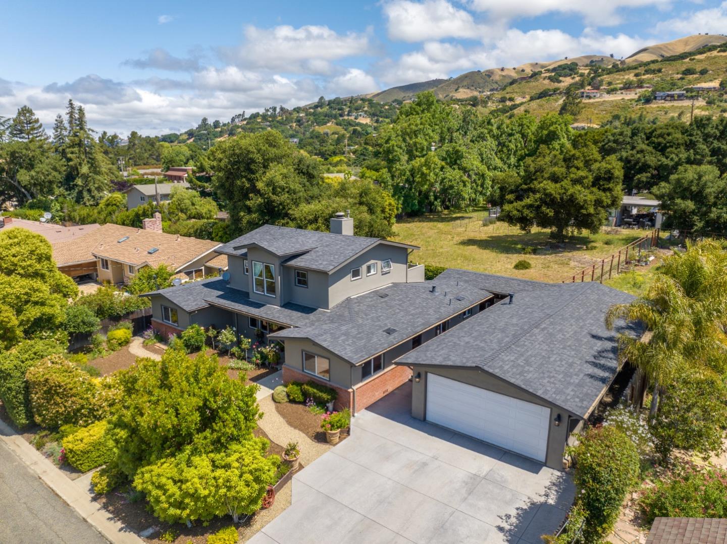 2 Merrill Way Carmel Valley, CA 93924 - Photo 41 of 43 an aerial view of a house with a garden and lake view