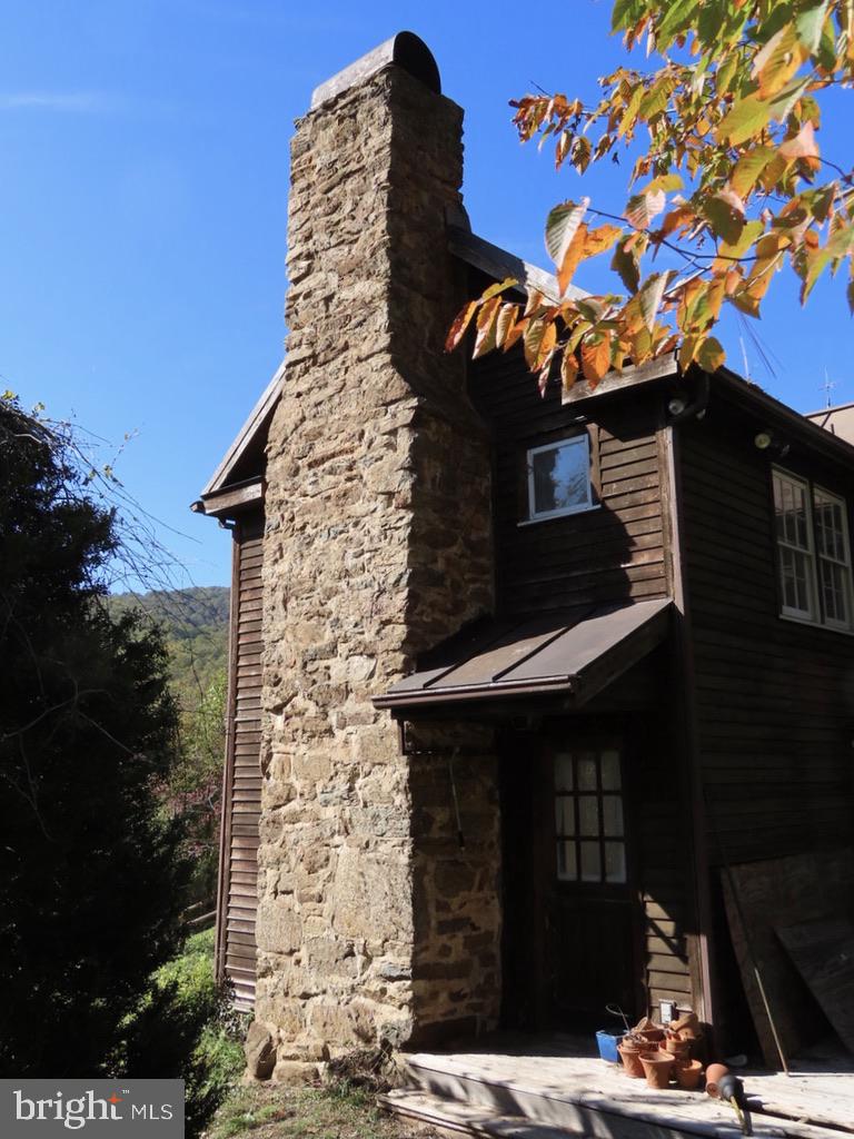 Beautiful stone chimney