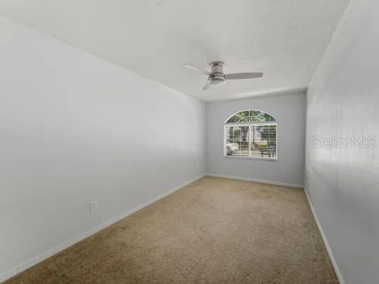 a balcony with a couch
