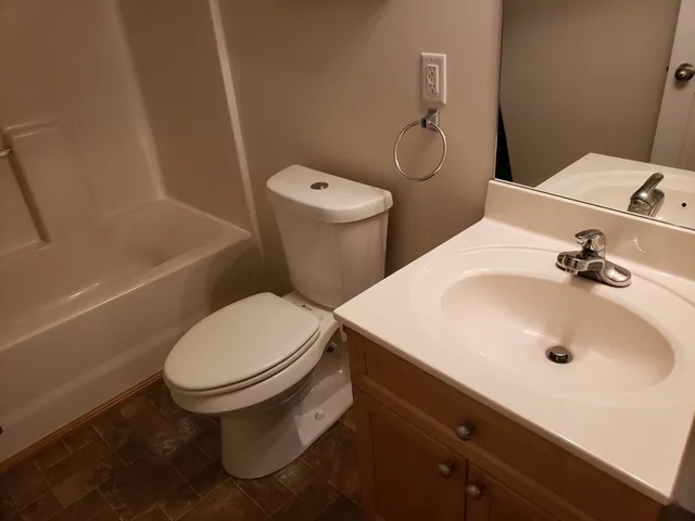 a bathroom with a sink and a toilet