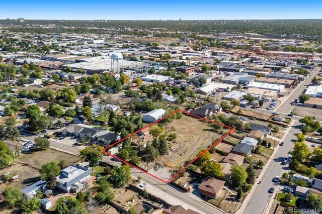 an aerial view of multiple house