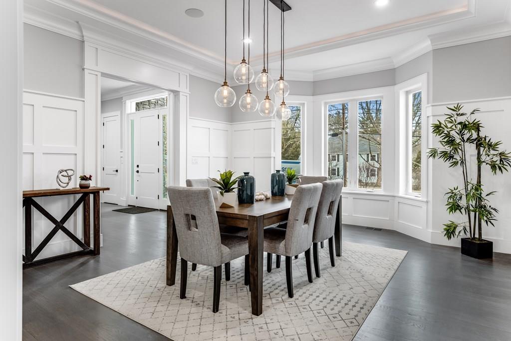 819 Dedham Street Newton, MA 02459 - Photo 13 of 40 a view of a dining room with furniture window and wooden floor