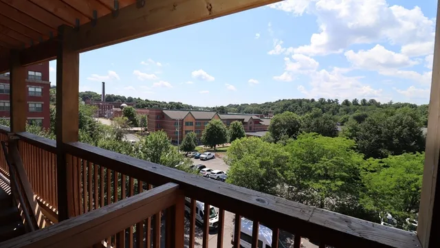 a view of a city from a balcony