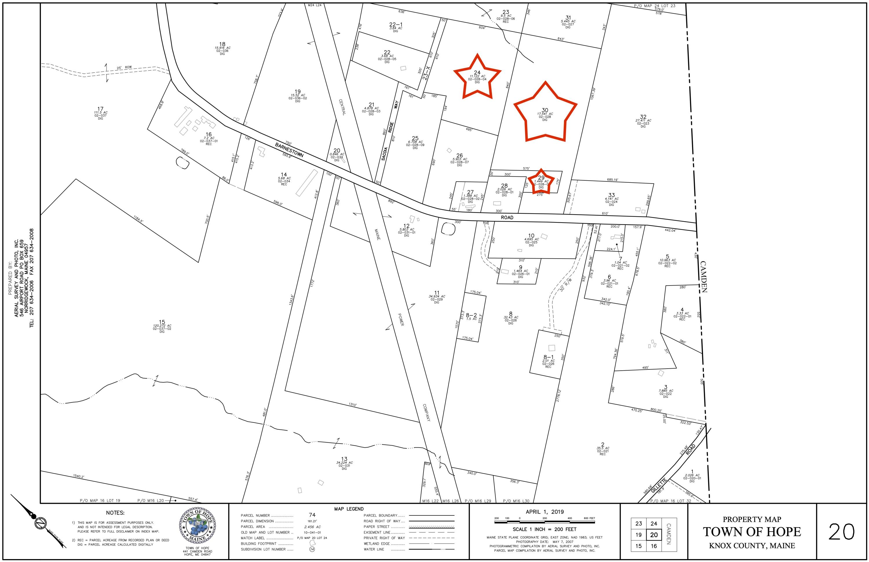 0 Barnestown Road Hope, ME 04847 - Photo 15 of 26 Tax Map 20 Hope