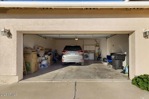 a car parked in garage