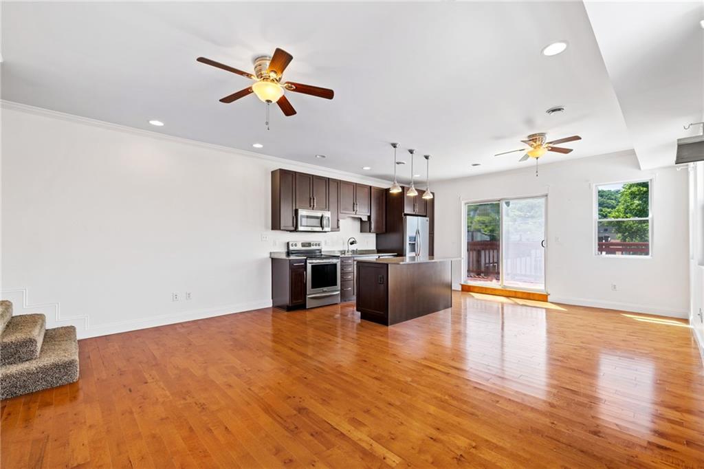 80 South 12th Street Pittsburgh, PA 15203 - Photo 21 of 43 a view of kitchen with stainless steel appliances granite countertop lots of counter top space