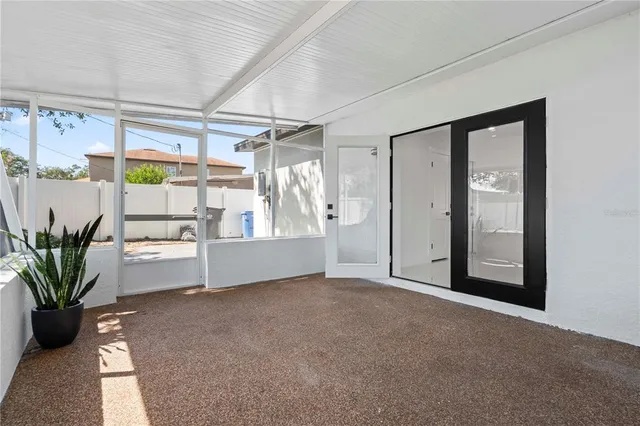 a backyard of a house