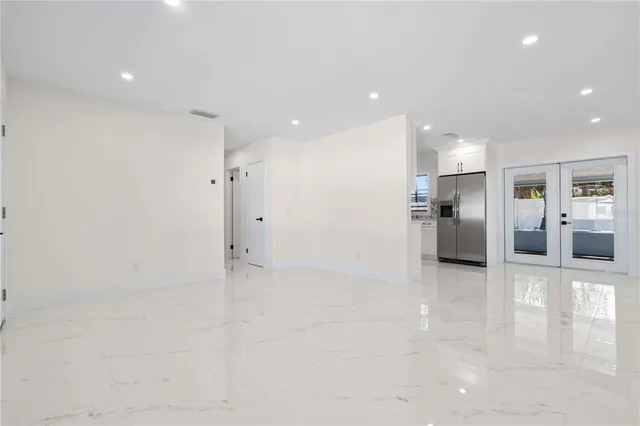 a view of hallway with window