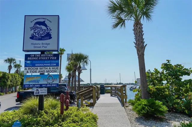 a view of water fountain in front of building