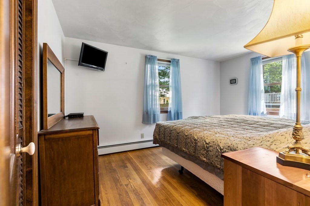 25 Pine Ridge Drive Ayer, MA 01432 - Photo 21 of 30 a bedroom with a bed and a flat tv screen on dresser